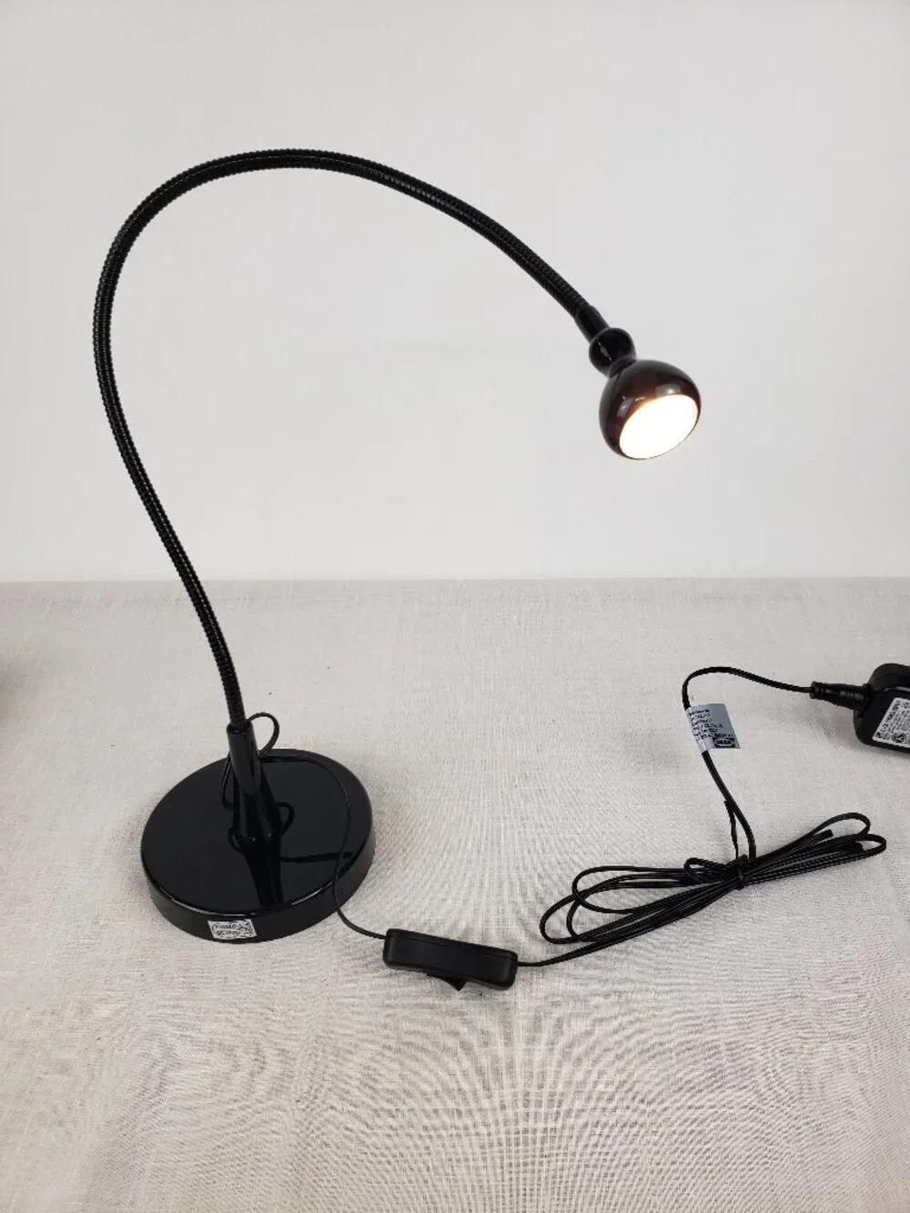 Ikea Jansjo Goose Neck LED Plug In Desk Lamp Black 22217 New Open Box Tested